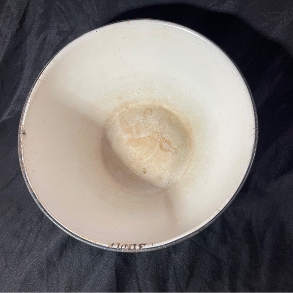 Vintage Blue and White Marbled Enamel Bowl - Picture 2 of 6